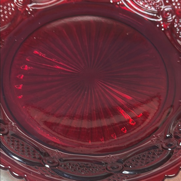 Avon Cape Cod Red Glass Dinnerware 7 1/4” - Picture 2 of 12